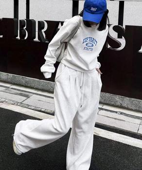 カレッジロゴスウェットセットアップパンツ 送料無料 即日発送-3