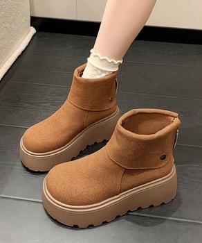 厚底ショートブーツ 秋冬シューズ美脚脚長 送料無料 即日発送-2