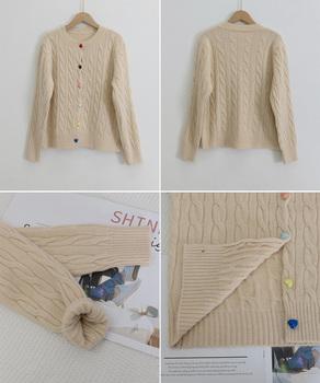 ケーブルニットカーディガン 前開きニット 送料無料 即日発送-9