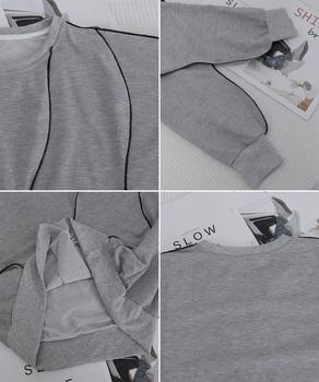 ステッチスウェット ゆったり トレーナー 送料無料 即日発送-9