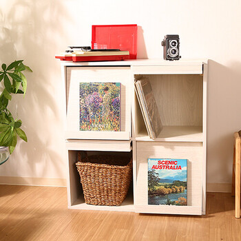 ディスプレイラック 4マス DP8085 2色展開 送料無料-9