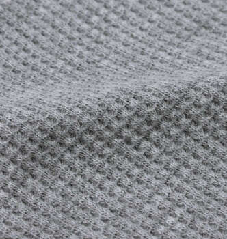 大きいサイズ EL.FO 無地ワッフル編みヘンリーネック長袖Tシャツ 3L 4L 5L 6L ライトグレー ラッピング可 送料無料 即日発送-2