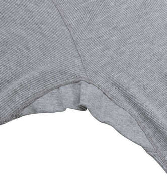 大きいサイズ EL.FO 無地ワッフル編みヘンリーネック長袖Tシャツ 3L 4L 5L 6L ライトグレー ラッピング可 送料無料 即日発送-5