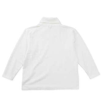 大きいサイズ TETE HOMME バイアスパネル柄ボリュームネック長袖Tシャツ 3L 4L 5L 6L ホワイト ラッピング可 送料無料 即日発送-1