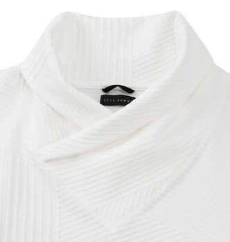 大きいサイズ TETE HOMME バイアスパネル柄ボリュームネック長袖Tシャツ 3L 4L 5L 6L ホワイト ラッピング可 送料無料 即日発送-3