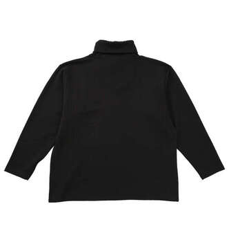 大きいサイズ TETE HOMME バイアスパネル柄ボリュームネック長袖Tシャツ 3L 4L 5L 6L ブラック ラッピング可 送料無料 即日発送-1