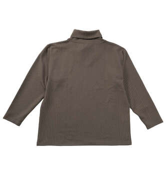 大きいサイズ TETE HOMME バイアスパネル柄ボリュームネック長袖Tシャツ 3L 4L 5L 6L チャコール ラッピング可 送料無料 即日発送-1