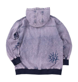 大きいサイズ SEQUENZ ウォッシュドデニムフルジップパーカー 3L 4L 5L 6L ローズ ラッピング可 送料無料 即日発送-1