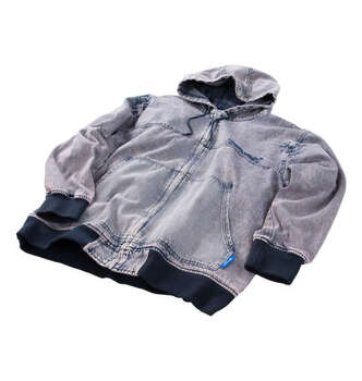 大きいサイズ SEQUENZ ウォッシュドデニムフルジップパーカー 3L 4L 5L 6L ローズ ラッピング可 送料無料 即日発送-4