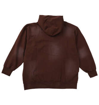 大きいサイズ SEQUENZ パウダースプレーブリーチ加工フルジップパーカー 3L 4L 5L 6L ブラウン ラッピング可 送料無料 即日発送-1