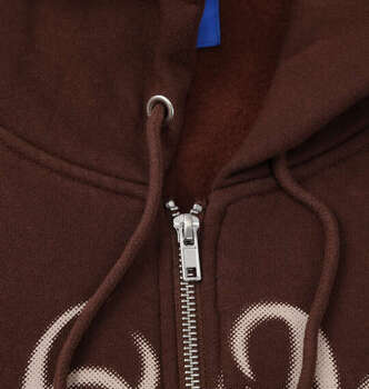 大きいサイズ SEQUENZ パウダースプレーブリーチ加工フルジップパーカー 3L 4L 5L 6L ブラウン ラッピング可 送料無料 即日発送-4