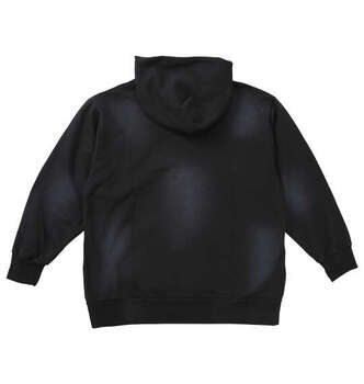 大きいサイズ SEQUENZ パウダースプレーブリーチ加工フルジップパーカー 3L 4L 5L 6L ブラック ラッピング可 送料無料 即日発送-1