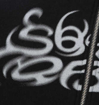 大きいサイズ SEQUENZ パウダースプレーブリーチ加工フルジップパーカー 3L 4L 5L 6L ブラック ラッピング可 送料無料 即日発送-5