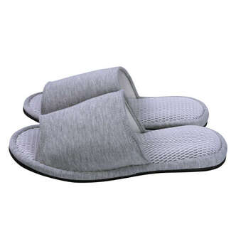 大きいサイズ Wメッシュ大きいスリッパ 3L グレー ラッピング可 送料無料 即日発送-3