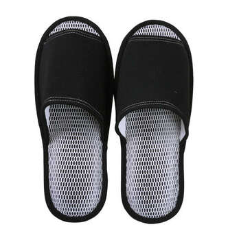 大きいサイズ Wメッシュ大きいスリッパ 3L ブラック ラッピング可 送料無料 即日発送-1