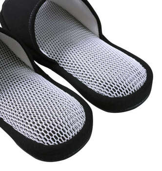 大きいサイズ Wメッシュ大きいスリッパ 3L ブラック ラッピング可 送料無料 即日発送-3