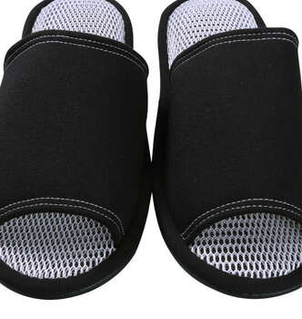 大きいサイズ Wメッシュ大きいスリッパ 3L ブラック ラッピング可 送料無料 即日発送-5