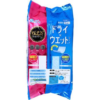 エリエール キレキラ ワイパー ドライ×ウエットシート 各社共通タイプ 無香性 16枚入 5セット 送料無料-1