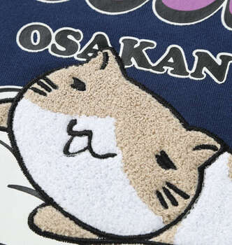 大きいサイズ NECOBUCHI SAN 裏起毛クルーネックトレーナー 3L 4L 5L 6L 8L フェードネイビー ラッピング可 送料無料 即日発送-4