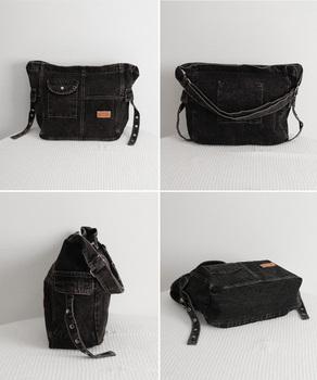 デニム ショルダーバッグ A4 大容量 送料無料 即日発送-7