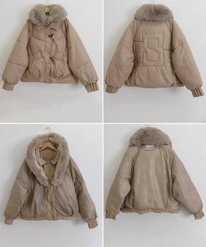 エコダウンジャケットファー襟中綿アウター 送料無料 即日発送-8