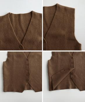 ニットベスト ニットジレ 重ね着 秋冬服 送料無料 即日発送-9