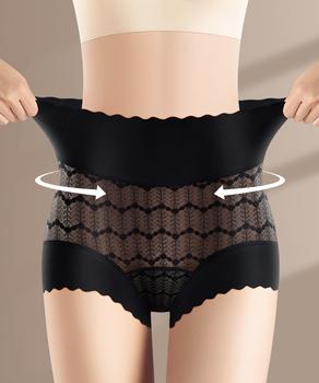ハイウエスト総レースショーツ スカラップ 送料無料 即日発送-3