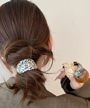 ミックスカラーカーブヘアゴムレトロお洒落 送料無料 即日発送-2
