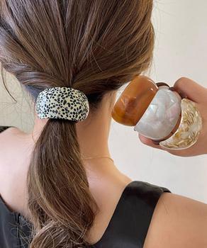 ミックスカラーカーブヘアゴムレトロお洒落 送料無料 即日発送-3