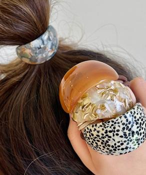 ミックスカラーカーブヘアゴムレトロお洒落 送料無料 即日発送-4