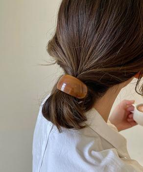 ミックスカラーカーブヘアゴムレトロお洒落 送料無料 即日発送-5