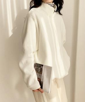 ハーフジップフリーストップスモックネック 送料無料 即日発送-5