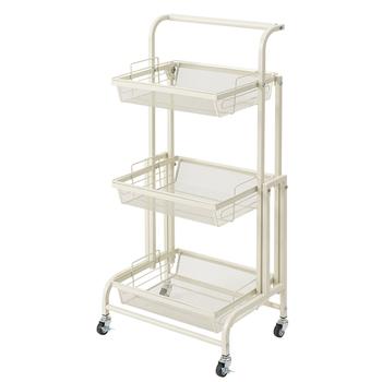 マルチワゴン ROBUST 3段 キッチンワゴン ラック 収納 多肉棚 収納 スリム トロリーワゴン 送料無料-6