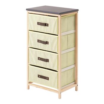 ナチュラルテイスト 収納ハンプチェスト 4段 天板付 木目 ラック 送料無料-7