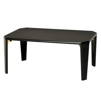 美しい鏡面加工リッチテーブル 幅75cm 机 つくえ モノトーン 折りたたみ インテリア 送料無料-6