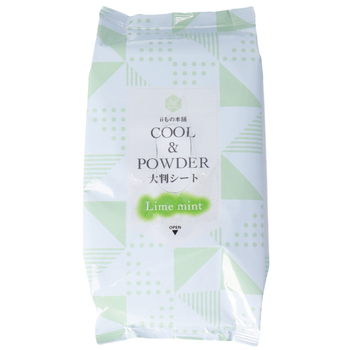 さらっとひんやりパウダーシート ライムミントの香り 大判サイズ 25枚入 15セット 送料無料-2