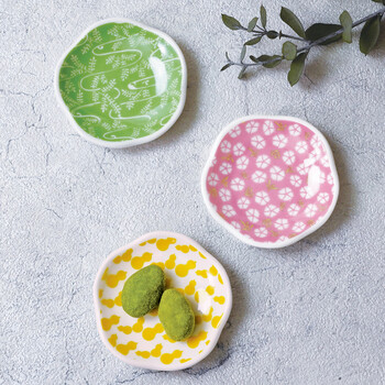 豆小皿 華 ひょうたん 蔦 撫子 キッチン 和柄 12個セット 送料無料-3