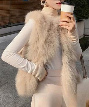 フェイクファーベスト ふわふわファージレ 送料無料 即日発送-2