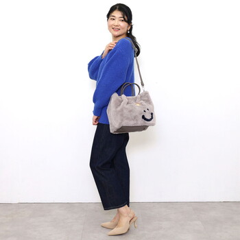 エコファー2WAY トートバッグ　 COOCO クーコ SMILEY 送料無料 即日発送-19