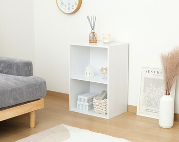 カラーボックス2段 2個セット 送料無料-11