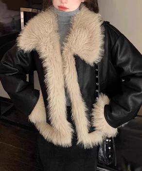 ショートフェイクムートンジャケット 送料無料 即日発送-2