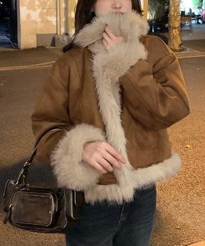 ショートフェイクムートンジャケット 送料無料 即日発送-5