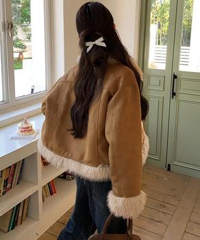 ショートフェイクムートンジャケット 送料無料 即日発送-6