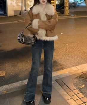 ショートフェイクムートンジャケット 送料無料 即日発送-7