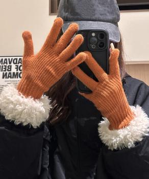 スマホ対応手袋 暖かい ボア袖グローブ冬 送料無料 即日発送-6