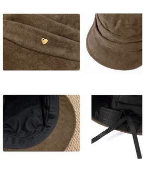ワンポイントキャスケット スエード調帽子 送料無料 即日発送-9