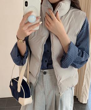 ダウンベスト ジップアップパデッドベスト 送料無料 即日発送-7