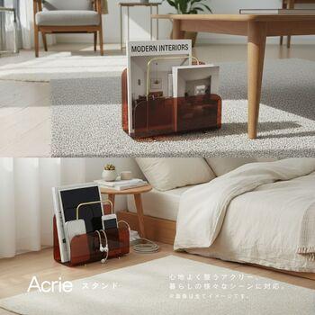 アクリー スタンド マガジンラック 卓上収納 タブレットスタンド 小物 オフィス アクリル製 完成品 送料無料-6