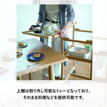 暮らし支えるワゴン キッチン シニア家具 ヨンマルナナマル RSPKW1 送料無料-4