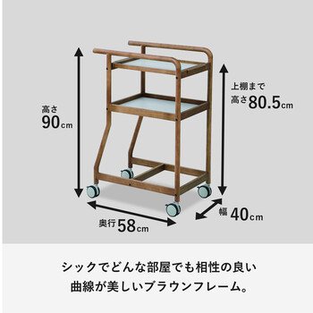 暮らし支えるワゴン キッチン シニア家具 ヨンマルナナマル RSPKW1 送料無料-8